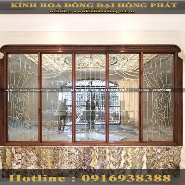 Vách kính hoa đồng VM - 022